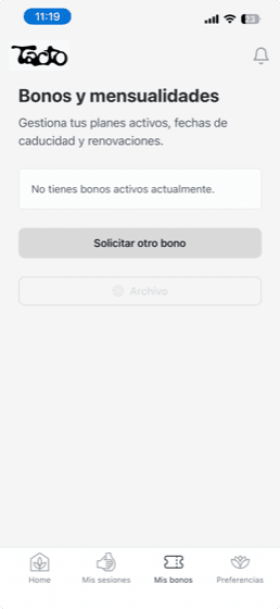Solicitar otro bono en la app